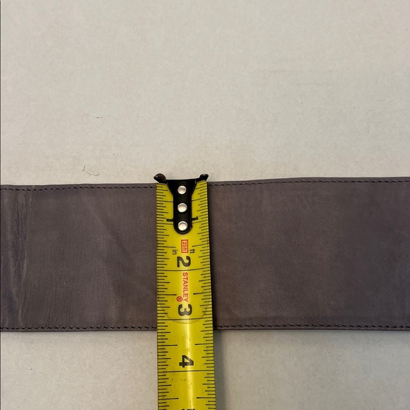 FREE PEOPLE BOHO LEATHER FULL OF DREAMS GRAY WAIST BELT - Picture 15 of 16